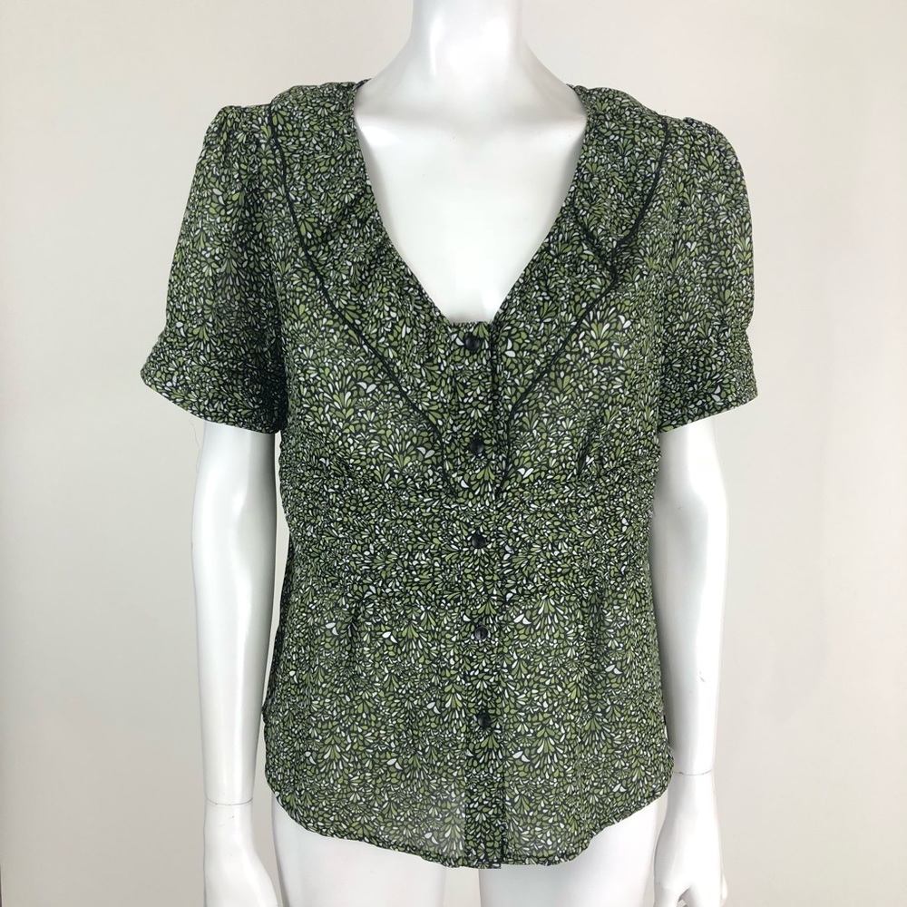 Piano Green Blouse Size Medium